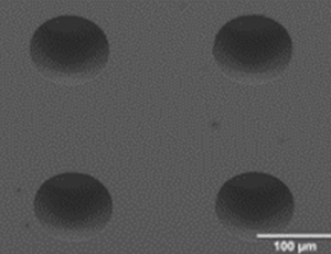 Micro Array of Blind Holes