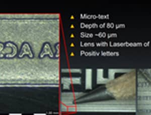 Micro Text Laser Engraving